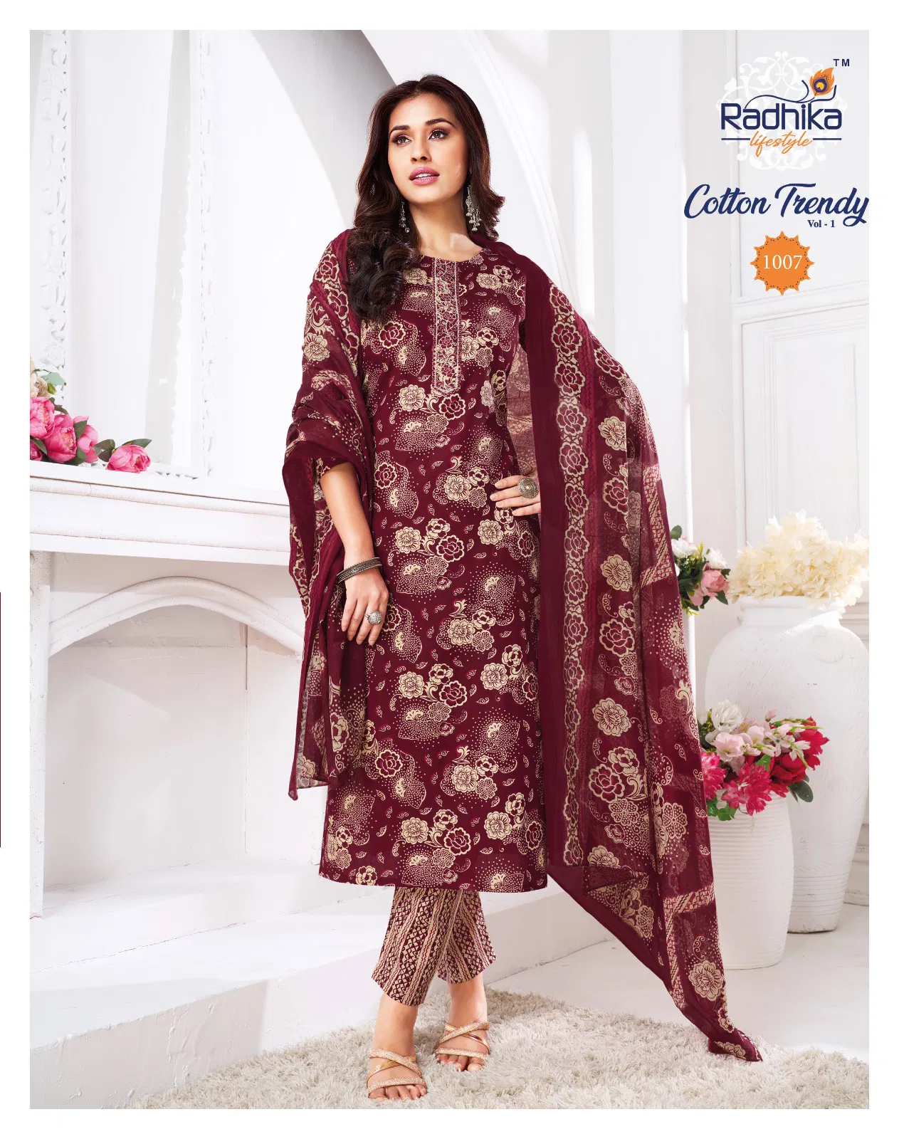 Cotton Trendy  Vol 1 By Radhika Top Bottom With Dupatta Exporters In India